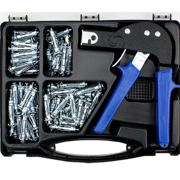 Heavy Duty Hollow Wall Anchor Tool,Wall Anchor Metal Setting Tool with a Storage Box and 71 PCS Molly Bolt Hollow Drive Wall Anchor Screws Assortment Kit for Cavity Anchor Plasterboard Fixing