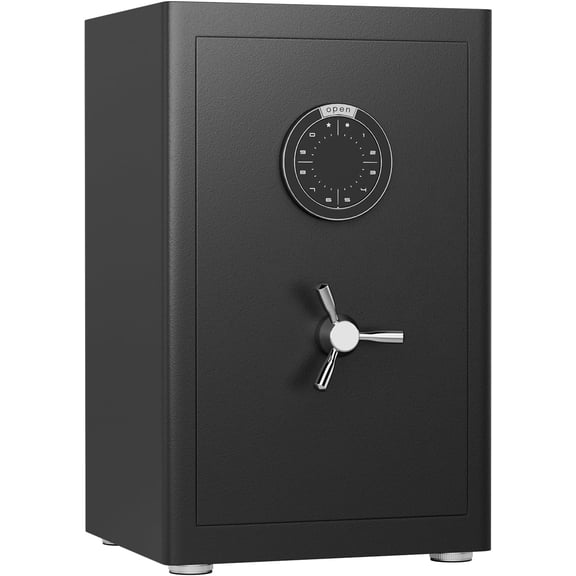 Heavy Duty Home Safe with Digital Keypad, Steel Security Safe Box, 23.62"H Tall Cabinet Safe with Adjustable Shelves and Fireproof Document Bag for Home Office