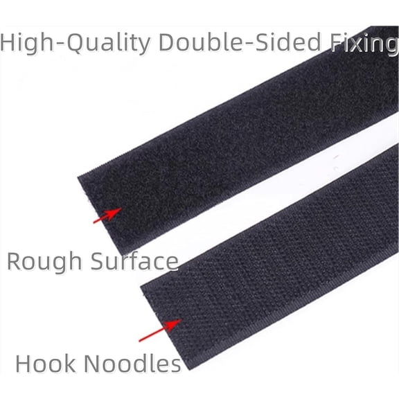 Heavy Duty Hook and Loop Strips 10 Pairs, Slef Adhesive Interlocking Tape, Waterproof Strong Adhesive Strips, for Home, Garage, Outdoor (Black (1.18 * 3.94in),20pcs)