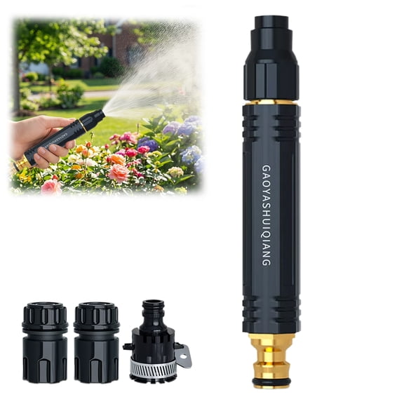 Heavy Duty Hose Nozzle, High Pressure Garden Watering Sprayer for Car Wash, Lawn, Patio (1PCS)