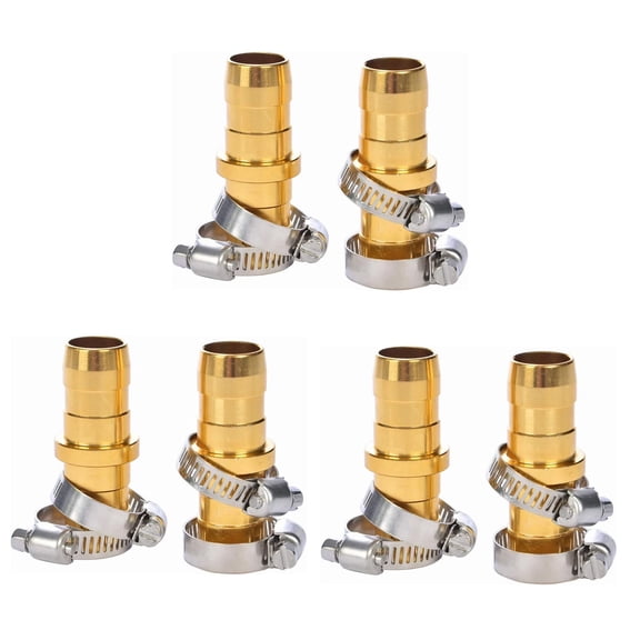 Heavy Duty Hose Repair Kit, Male Female Water Hose Repair End, Solid Metal Replacement Fittings, Fix Kit with Clamps Fit for 3/4" and 5/8" Gardening Hoses, Rust-Resistant Finish, Zero Leaks, 3 Set
