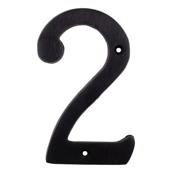 Heavy-Duty House Numbers, #2, 4 Inches, Matte Black by Stone Harbor Hardware