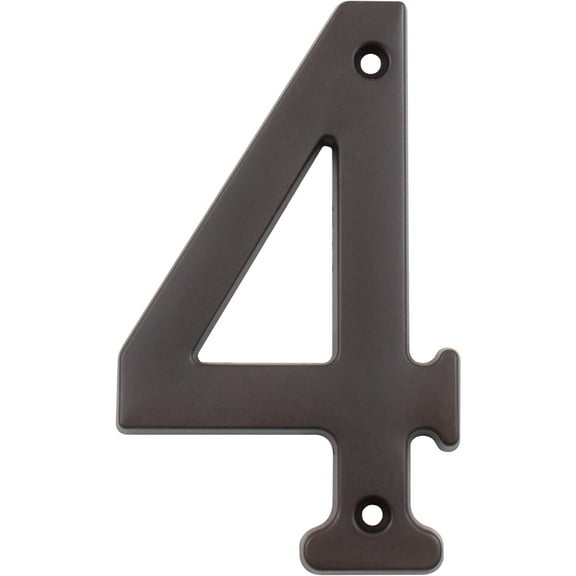Heavy-Duty House Numbers, #4, 4 Inches, Oil-Rubbed Bronze by Stone Harbor Hardware