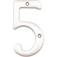 thumbnail image 1 of Heavy-Duty House Numbers, #5, 4 Inches, Satin Nickel by Stone Harbor Hardware, 1 of 1