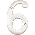 thumbnail image 1 of Heavy-Duty House Numbers, #6, 4 Inches, Satin Nickel by Stone Harbor Hardware, 1 of 1