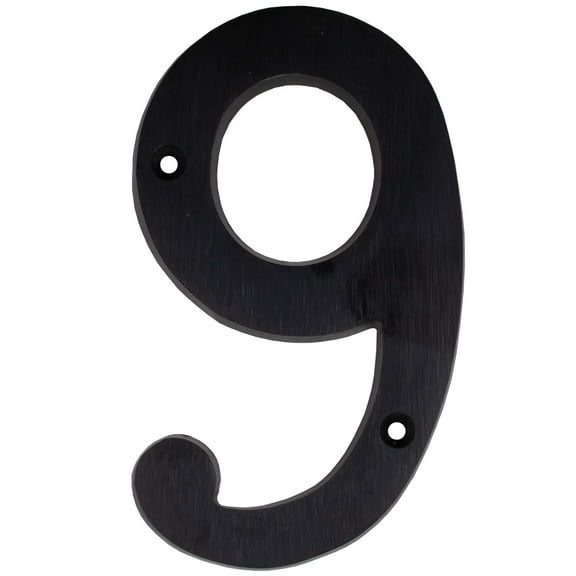 Heavy-Duty House Numbers, #9, 4 Inches, Matte Black by Stone Harbor Hardware