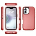thumbnail image 1 of Heavy Duty Hybrid Defender Rugged Case for iPhone 17 with Holster Belt Clip - Red/Black, 1 of 5