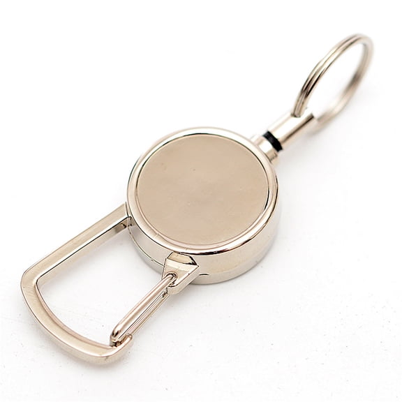 Heavy Duty ID Badge for Key Holder Clip, Retractable for Key Chain, Durable Wire