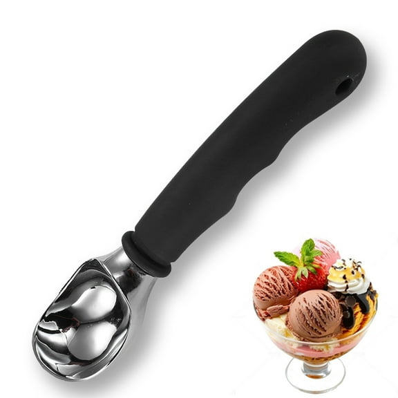 Heavy Duty Ice Cream Scoop Spoon | Soft Grip Ergonomic Handle | Sturdy Metal Kitchen Tool for Hard Ice Cream, Cookie Dough, Sorbet | 7.09x1.5x1.18in | Easy to Clean | 1 Pack