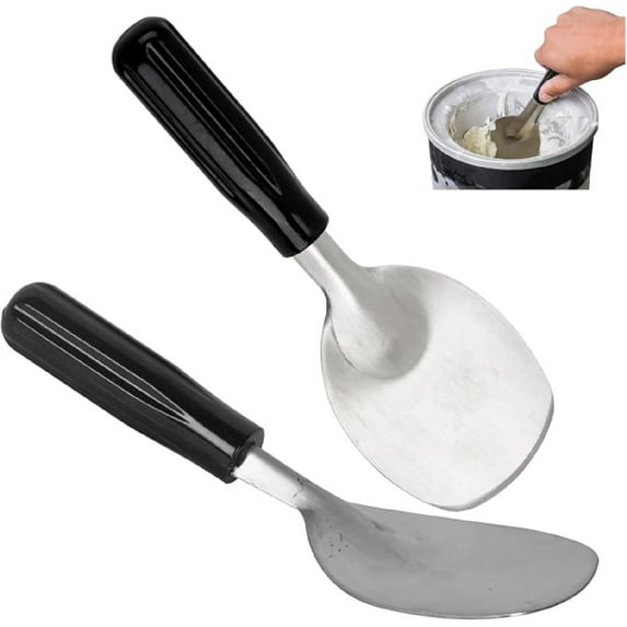 Heavy Duty Ice Cream Spade Scoop with Non-Slip Handle - Stainless Steel Ice Cream Spoon Paddle Perfect for Scooping and Serving Hard Frozen Treats