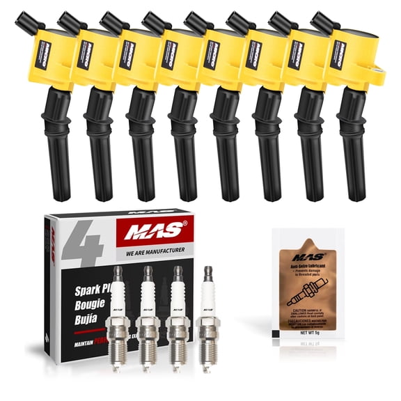 Set of 8 Ignition Coil DG508 & Spark Plug SP479 for Ford F150 F250 Crown Victoria Expedition Lincoln Mercury & Free Gift Anti-Seize Lubricant