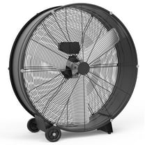 Heavy-Duty Industrial Fan, 330W High Velocit Drum Fan, 3 Speeds, Up to 6,000 CFM, 2 Wheels, Heavy Duty Metal Shop Fan for Warehouse, Workshops, Garage, Factory and Basement