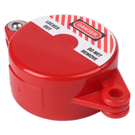 Heavy Duty Industrial Gate Valve Lockout Device, ABS Safety Lock for Pipeline Handwheel Valves 25-127mm, Red Locking Disc for Oil Gas Power Plant , Portable Lockout Tagout Kit(25-64mm)