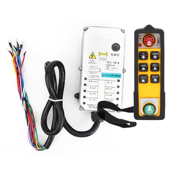 Heavy Duty Industrial Hoist Remote Controller Electric Crane Wireless Transmitter Set 3-Proof 380V AC / 380 VAC Waterproof Anti-Drop Handheld Remote with Signal Receiver
