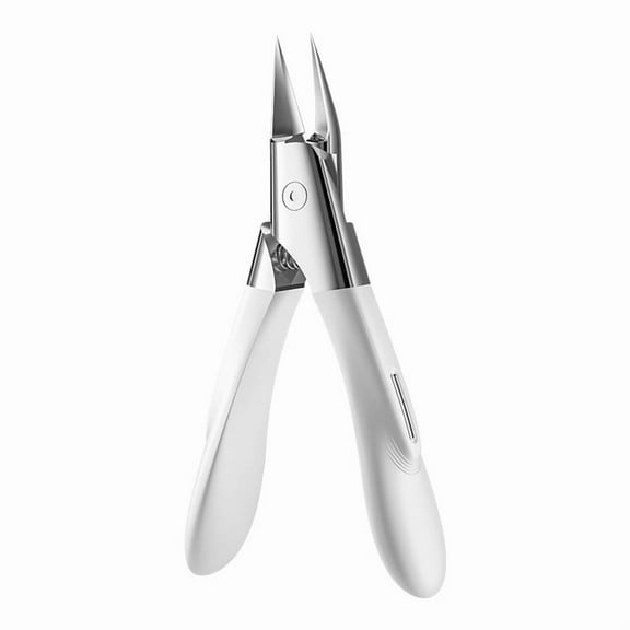 Heavy Duty Ingrown Toenail Clippers, Professional Toenails Trimmer, Podiatrist Toe Nail Clippers for Thick Nail & Ingrown Toenails, Sharp Curved Blade, Pedicure Tools White