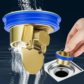 Heavy Duty Insect-Proof Water Stop Valve Odor-Blocking Filter for Floor Drain, Kitchen, Shower, Golden