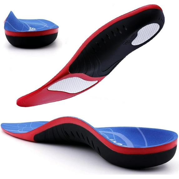 (Heavy Duty Insoles) 240Lbs+ Plantar Fasciitis Insoles Arch Support Shoe Inserts Men Women Pain Relief Orthotics Gel Running Insoles for High Arch Flat Feet Work Boot Shoe Insole