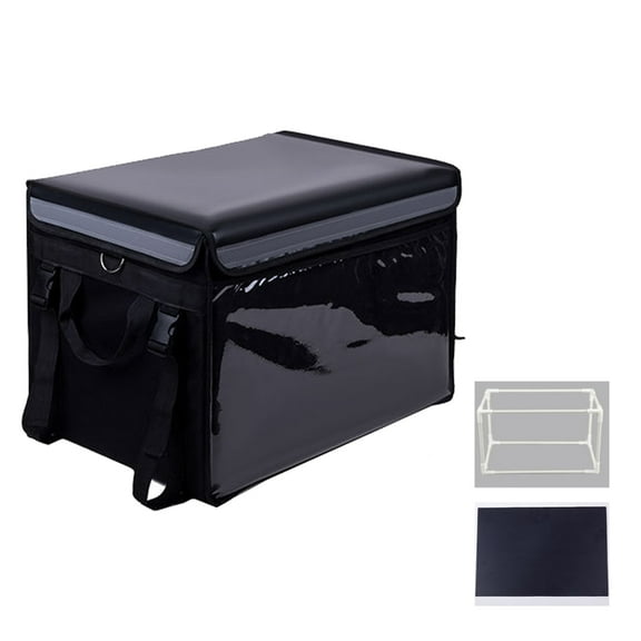 Heavy-Duty Insulated Delivery Box Carrier for Shipping in Black  Thermal Equipment