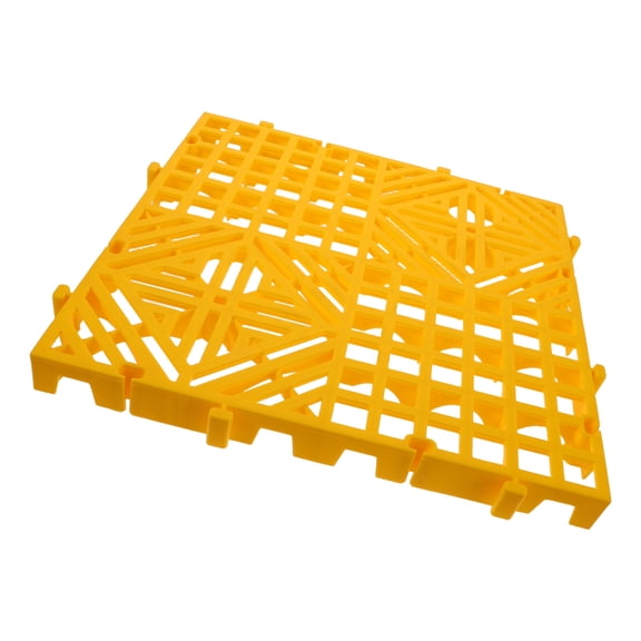 Heavy Duty Interlocking Drainage Floor Tile in Yellow for Car Washing Garage Use