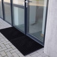 thumbnail image 1 of Evideco Black Rubber Interlocking Floor Mat Set of 2 24x32 Inches - Rubber Backing, Heavy-Duty, Weather Resistant - Indoor Outdoor - Customizable Mat for Commercial and Residential Entry, 1 of 8