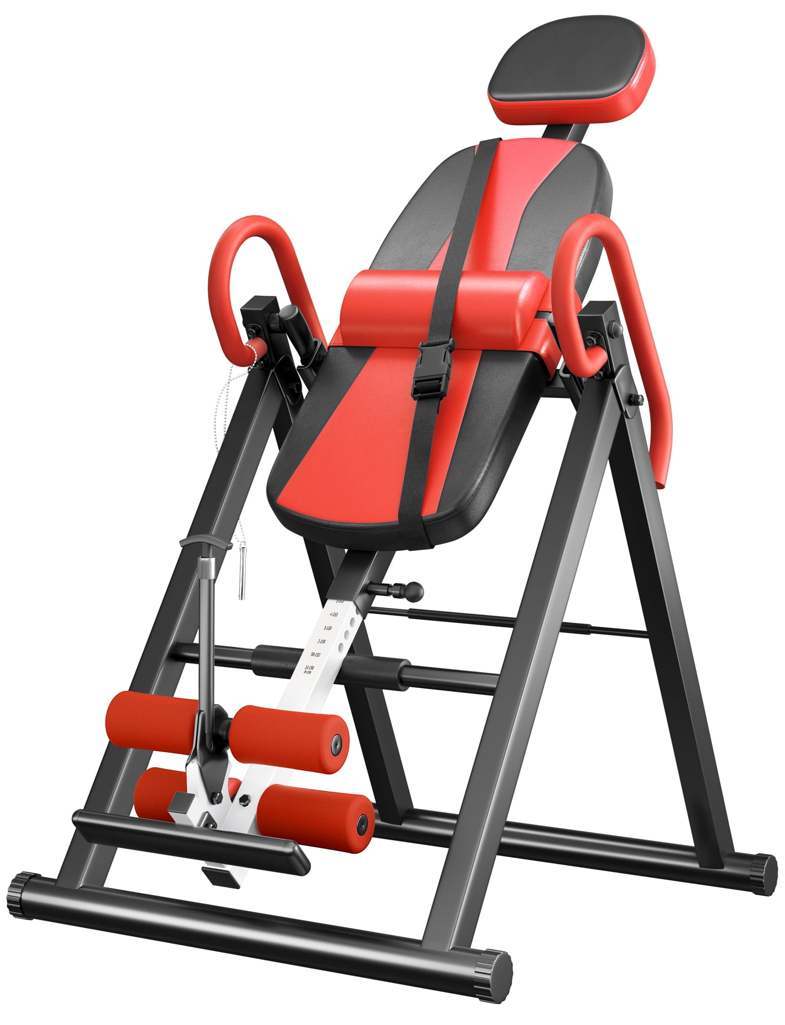 Neche Heavy Duty Inversion Table 300lbs Adjustable Foldable Red Walmart