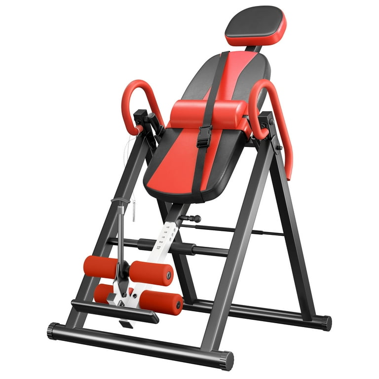 Folding inversion table back stretching machine for for back pain relief therapy heavy duty fitness gravity upside down table sale