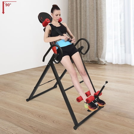 Heavy Duty Inversion Table for Back Pain Relief, Adjustable Height & Safety Features, Foldable Gravity Therapy Equipment for Home Fitness & Posture Correction
