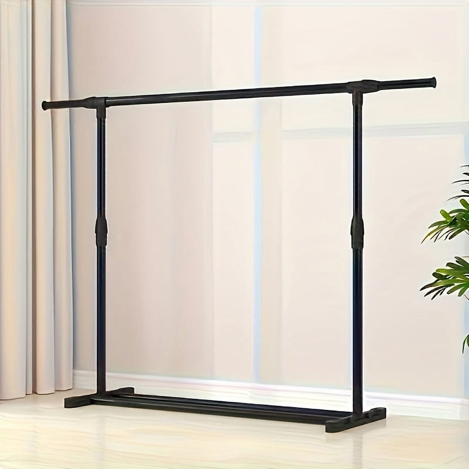 Heavy-Duty Iron Clothes Rack w/Wheels - 200lb Capacity Portable Drying ...