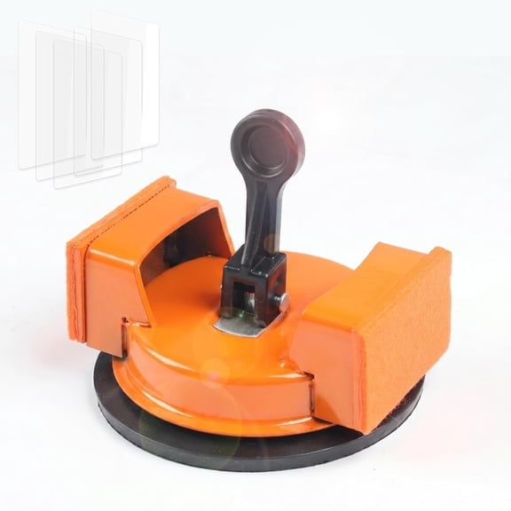 Heavy Duty Iron Floor Gap Fixer Tool, Heavy Duty Iron Plank Grabber for Floating Floor Suction Cup Tool for Gaps with 6 PCS Sticky Pads, Laminate, Vinyl & Wood Flooring Repair Kit