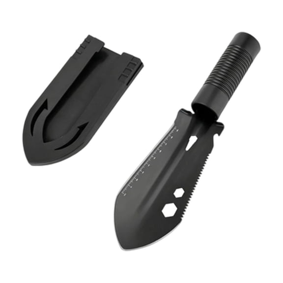 Heavy Duty Iron Garden Trowel, Hand Shovel for Digging, Cultivating & Weeding, Portable Compact Mini Tool, Black, 10.63 Inch