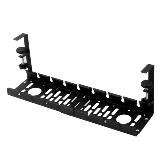 Heavy Duty Iron Under Desk Wire Organizers Tray Installation 15.75-20.47 Inches Retractables Cable Management Systems