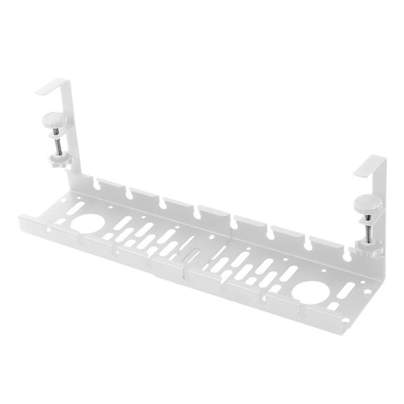 Heavy Duty Iron Under Desk Wire Organizers Tray Installation 15.75-20.47 Inches Retractables Cable Management Systems