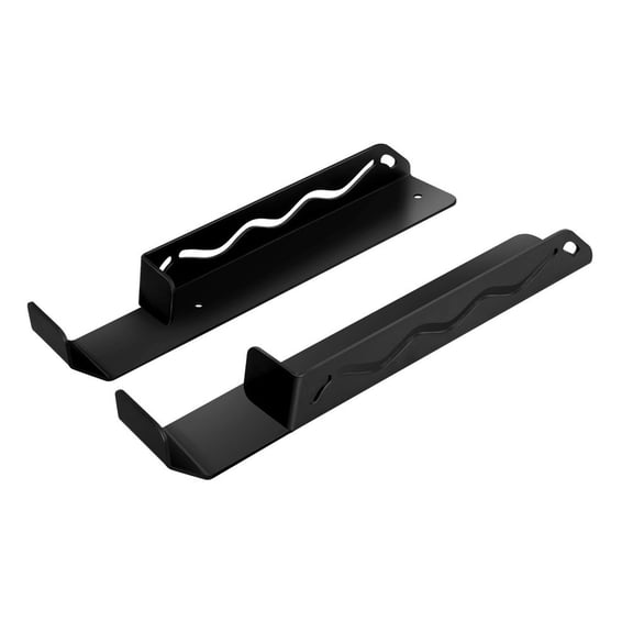 Heavy Duty Iron Wall Mount Storage Rack Bar Holder Support Stand For Racing Trailer, Garage & Workshop Tool Organization System, Black