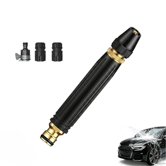 Heavy Duty Jet Sweeper Nozzle, Portable High Pressure Washer Hose Attachment and Adjustable Twist Garden Sprayer for Half Inch Hose
