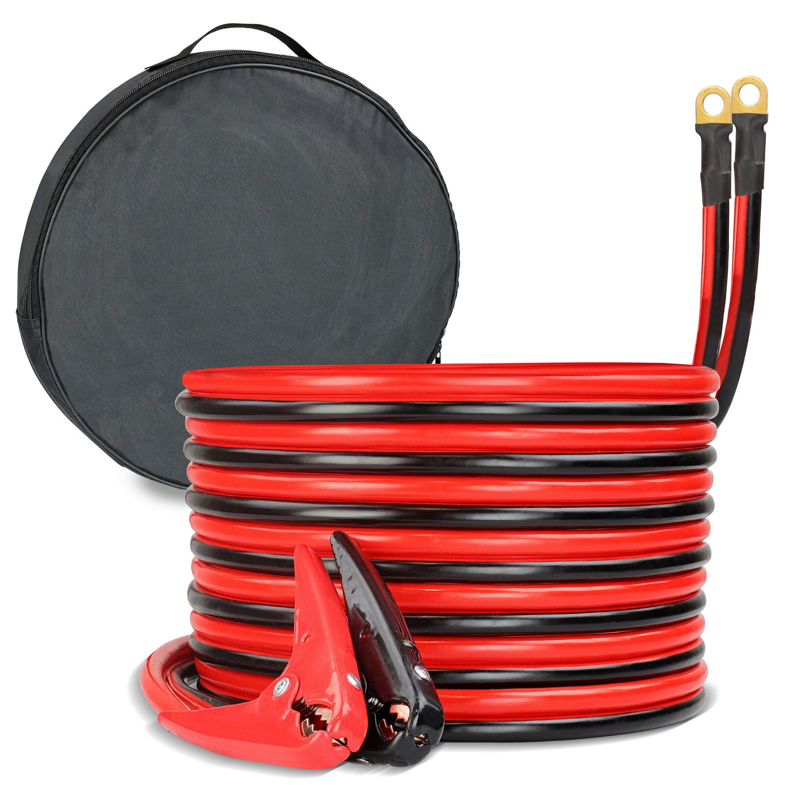 Heavy Duty Jumper Cables 1 Gauge Jumper Cables for Cars Trucks 30 Ft