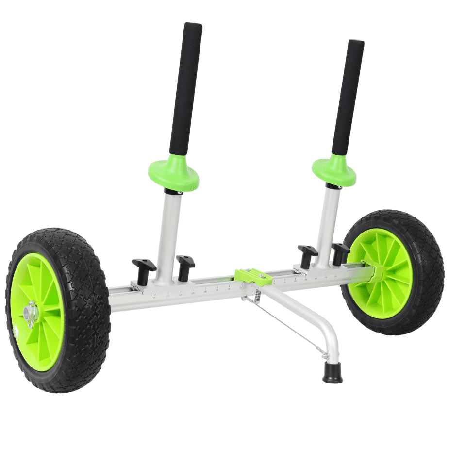 Heavy-Duty Kayak Cart 10" PU Wheels Width Adjustable Sit-On-Top Dolly