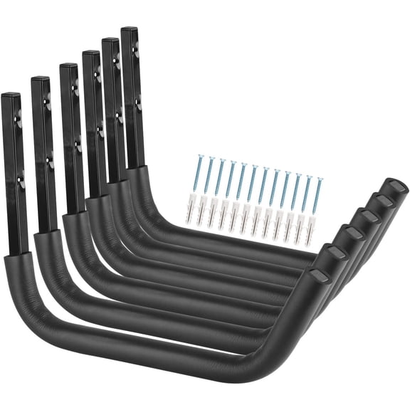 Heavy Duty Kayak Storage Racks, 15 Inch Wall Mount Garage Hooks for Kayak, Canoe, Surfboard, Paddle Board, SUP, Made of Square Low-Carbon Steel$$Sport & Recreation Other