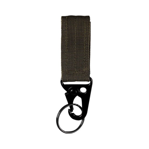 Heavy Duty Key Ring Heavy Duty Carabiner Clip, Nylon Webbing Keychain Key Clip for Belt, Key Holder for Duty Belt Black Single Pack