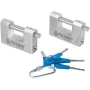 Heavy Duty Keyed Alike Padlocks with 4 Keys - High Security Locks for Garage, Warehouse, Containers 2 Pack 80mm