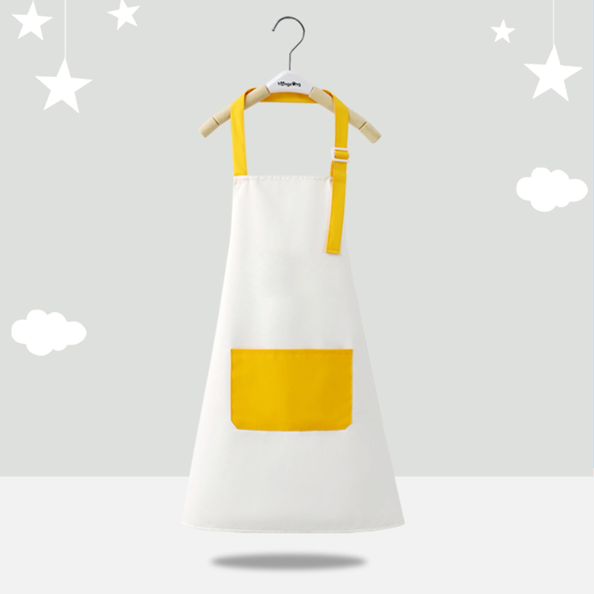 Heavy-Duty Kids Apron with 1 Pocket - Adjustable Neck & Waist, Suitable ...