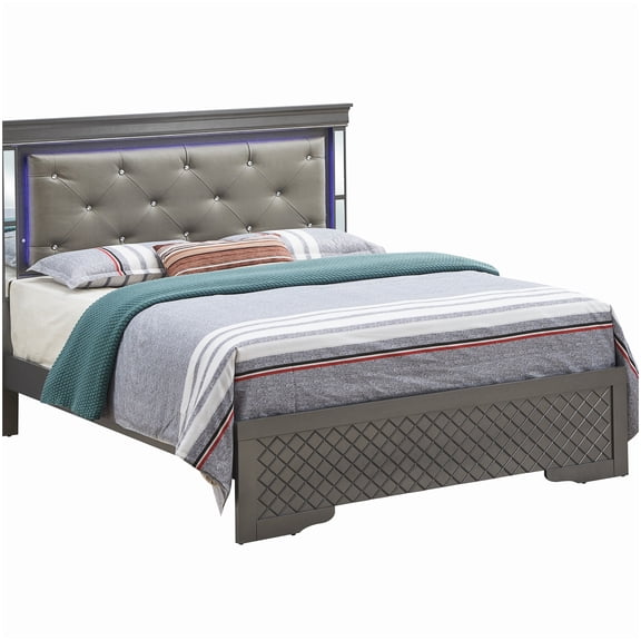 Heavy Duty King Platform Bed Frame, Noise Free Black Metal Bed with Headboard, Easy Set Up, Underbed Storage