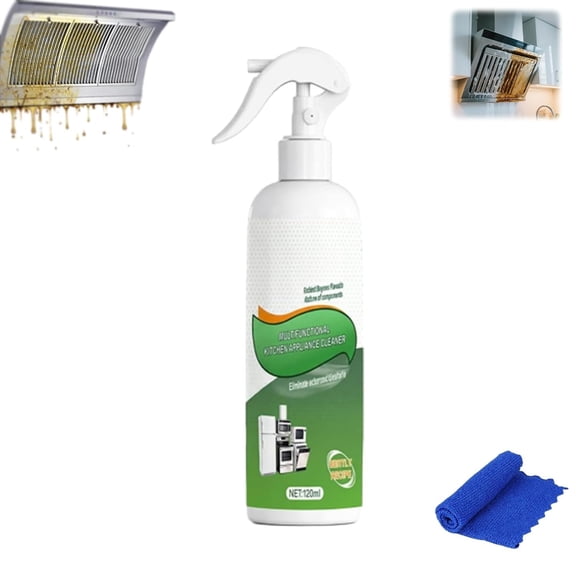 Heavy-Duty Kitchen Degreaser Spray No Rinse Multi-Purpose Foam Cleaner for Ovens, Fridges & Greasy Surfaces, Removes Grease & Odors(RL 1 PC)