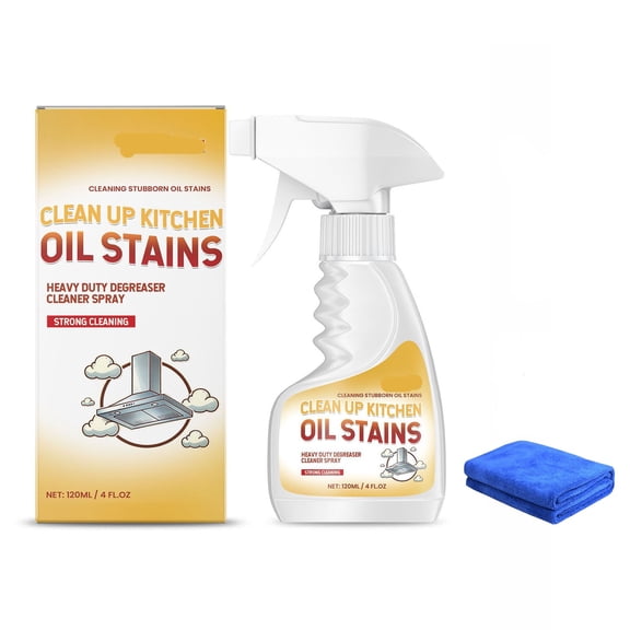 Heavy Duty Kitchen Degreaser Spray for Stove Range Hood Grill Countertops, Fast Oil Stain Dissolver and Cleaning Spray for Easy Wiping and Surface Protection