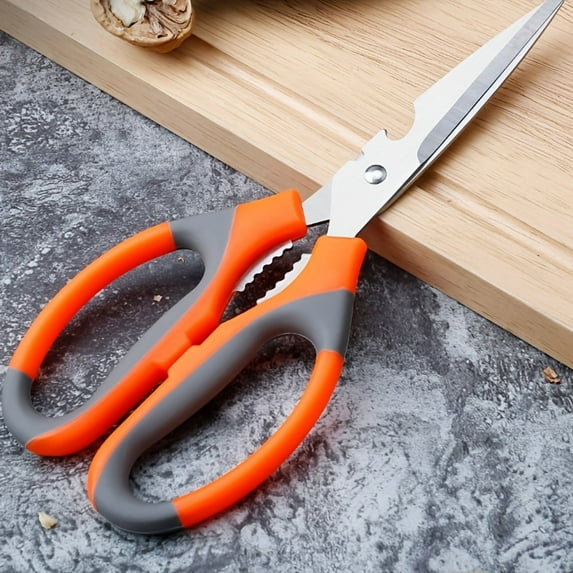 Heavy Duty Kitchen Shears - All-Purpose Stainless Steel Scissors for Meat, Poultry & Food Prep - Dishwasher Safe!