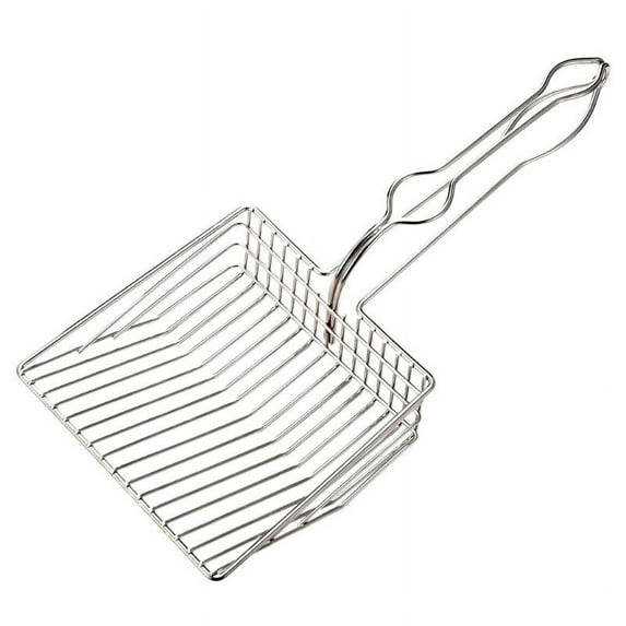 Heavy-Duty Kitty Metal Scooper, Deep Shovel Long Handle Poop Sifting Durable, Heavy Duty, for Litter Box