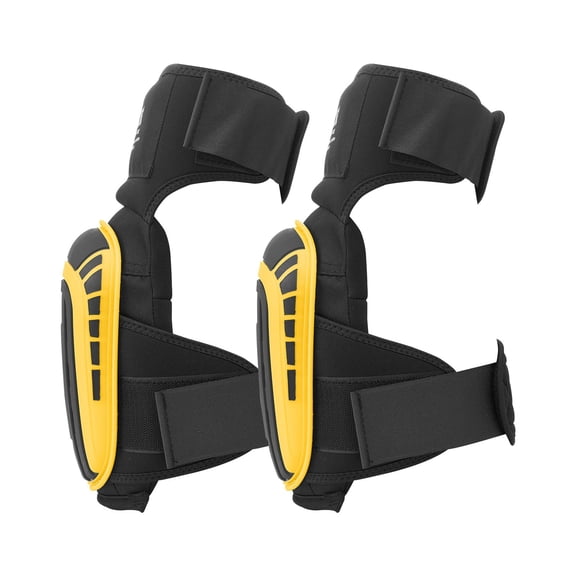 Heavy Duty Knee Pads for Construction Work,Anti-Slip Gel Cushion with Extension Straps for Roofing,Flooring,Gardening,Cleaning-Yellow&Black