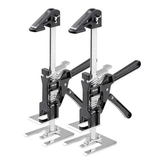 Heavy-Duty Labor-Saving Arm Jack-2 Pack,330 lbs Capacity,Lifts Up to 7.1 Inches,Magnetic Level,Adjustable Height Tool for Doors,Windows,Furniture,Woodworking,Black