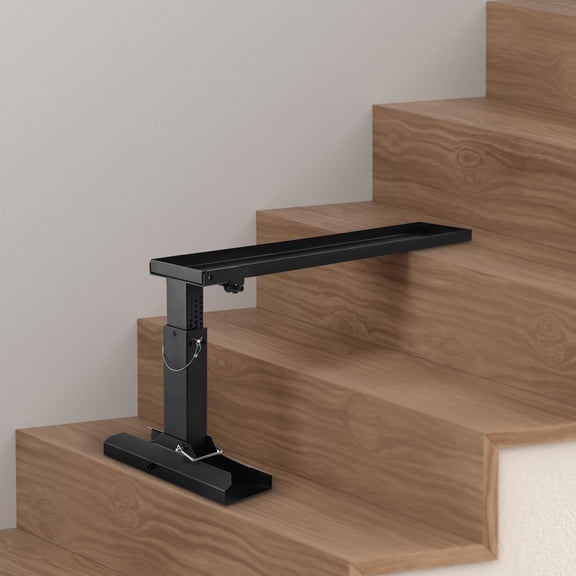 Heavy-Duty Ladder Leveler with Non-Slip Support Surface, 23.4 x 11.4-18 in Adjustable Folding Stabilizer for Ladders