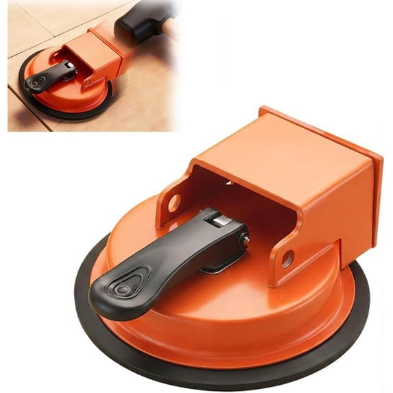 Heavy-Duty Laminate Flooring Installation Tool, Carbon Steel Suction Cup with Rubber Pad, Adjustable Height Seam Closer for Wood and Vinyl Planks