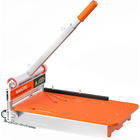 Heavy Duty Laminate/Vinyl Floor Cutter, 13 Vinyl Plank Cutter with Wheel Just 1 Step Meet Angle&Length Cutting, Flooring Tools - Cuts Laminate Floor, Engineer Wood, LVP/T, VCT, SPC, WPC